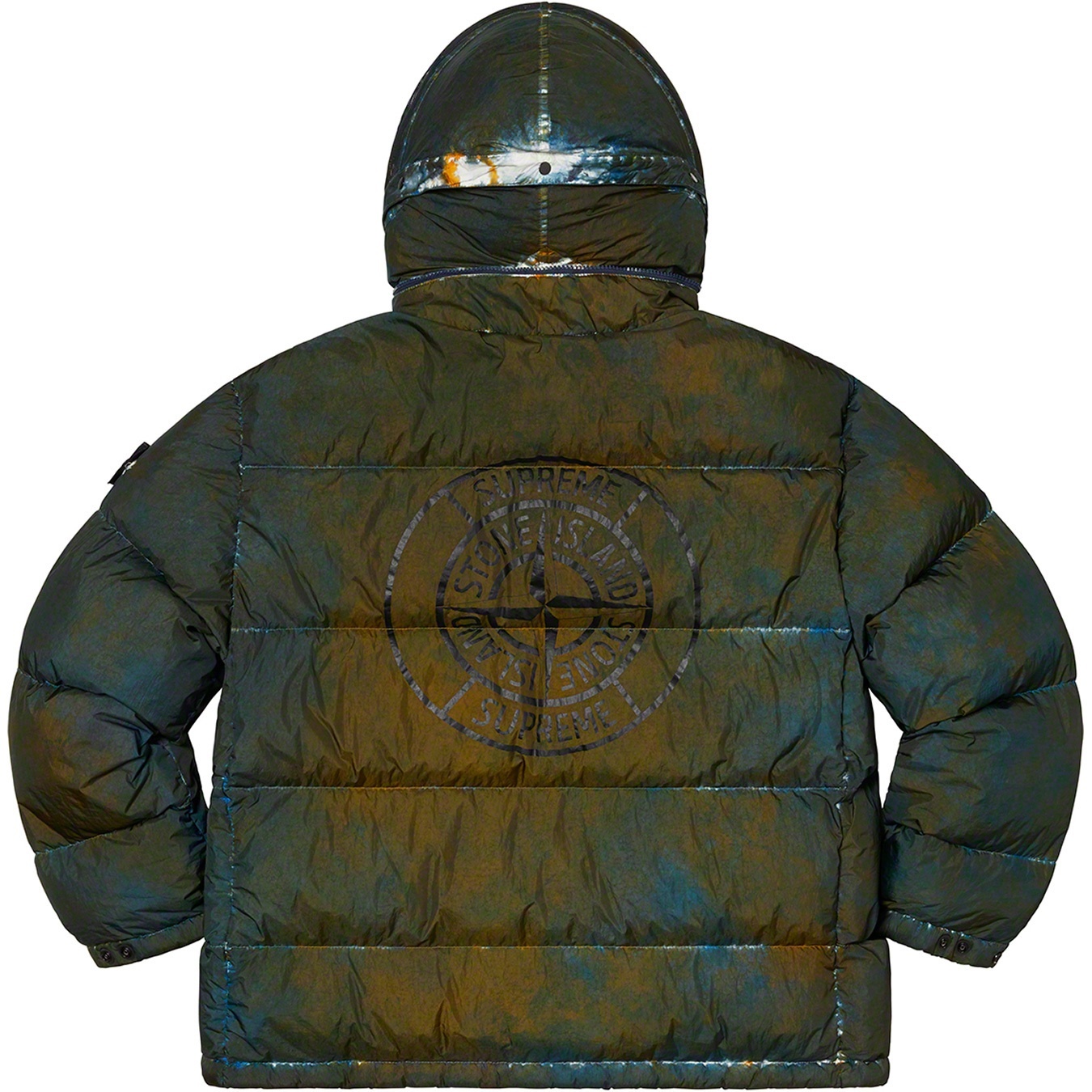 Supreme®/Stone Island® Painted Camo Crinkle Down Jacket view 5